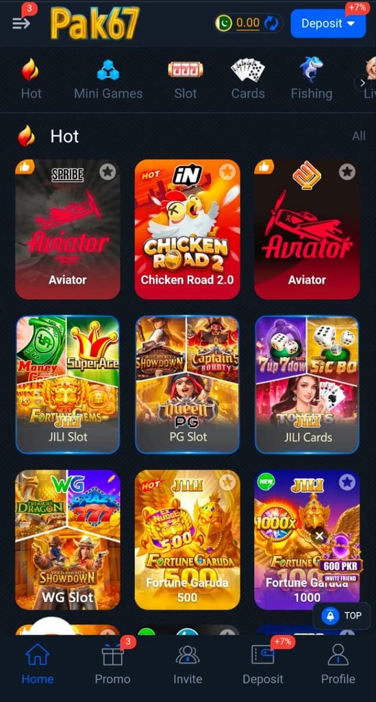 Pak67 game promotions