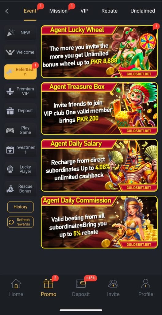 GoldsBet Game Promotions