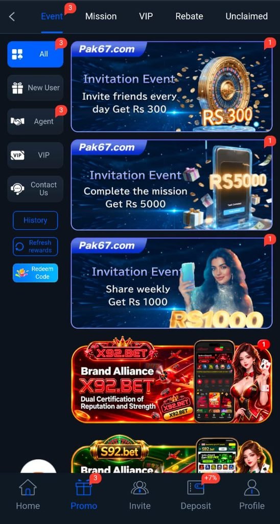 Pak67 game promotions